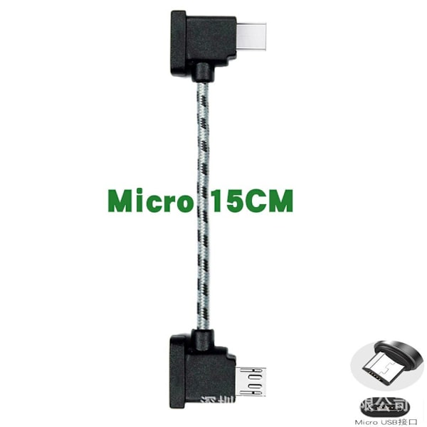 Lighting / USB Type-C / Micro-USB -kaapeli DJI SPARK MAVIC PRO:lle iPhone Lightning PVC 30cm
