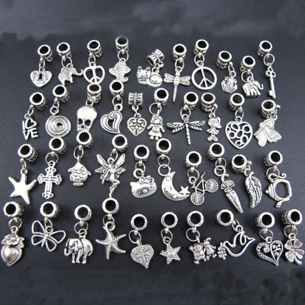 charms smykker øreringe diy pack 40 stk som på billedet