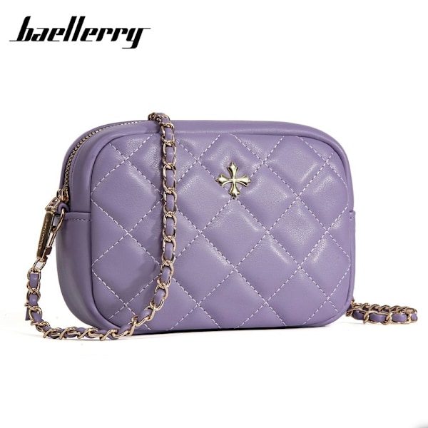 Baellerry Dam Quilted Diamond Stitch Axelväska Mini Crossbody-vä grön