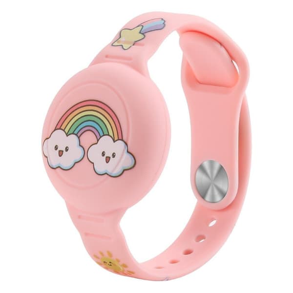 airtag armbånd silikone til børn regnbue