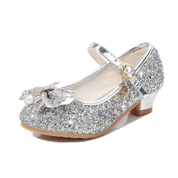 prinsessa elsa skor barn festskor flicka silverfärgad 21.5cm / size35