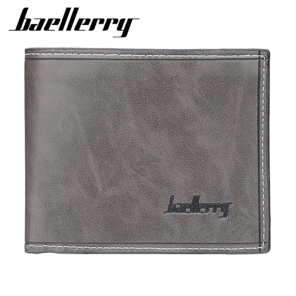 Baellerry Herremode Bifold kortholder pung PU læder taske mørkeblå 12 cm * 10 cm * 1,5 cm