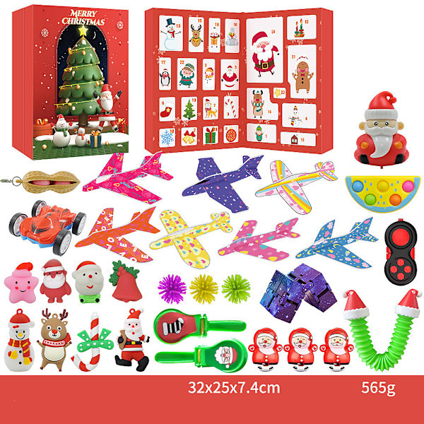 24-dages nedtælling Fidget Toy Julekalender - 24 overraskelser JR07