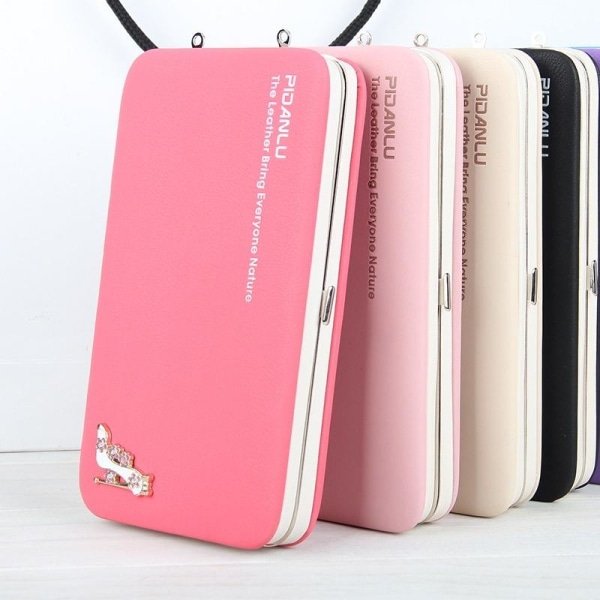 axelremsväskor plånbok axelväska med axelrem för mobil rosa