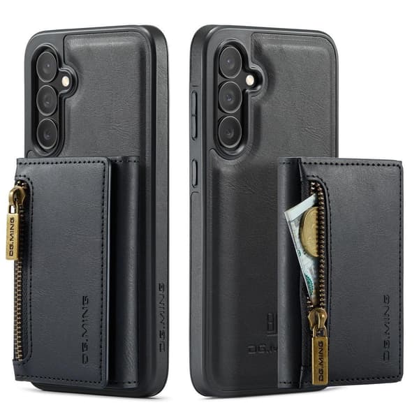 (iPhone 12 / iPhone 12 Pro) DG.MING M5 -sarjan irrotettava lompakko musta