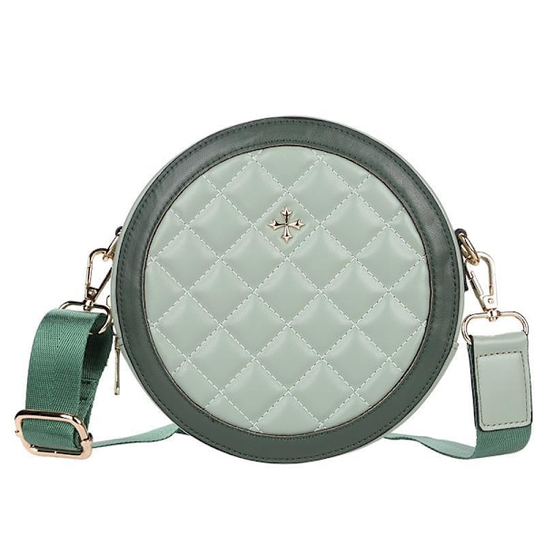 Baellerry Pu Läder Dam Axelremsväskor Casual Round Crossbody Clu Vinröd