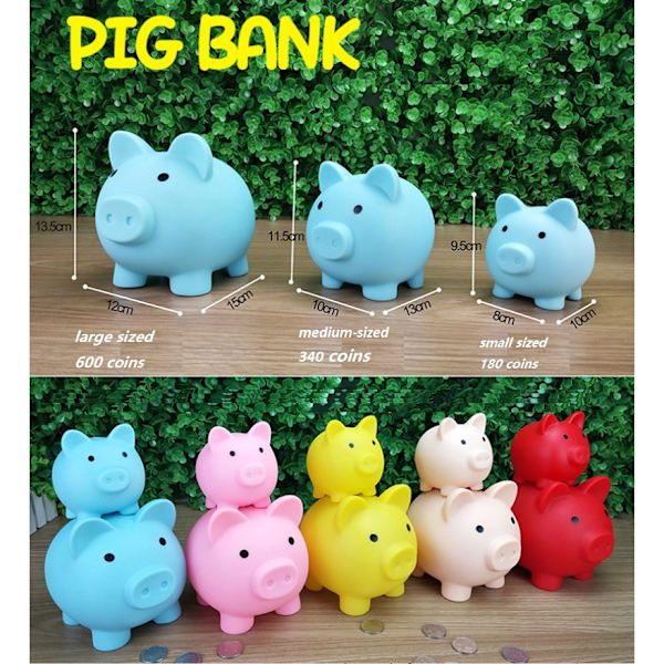 piggybank spargrisar piggy bank gris medium rosa