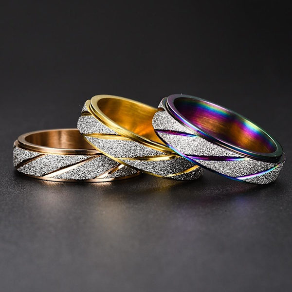 anti-angst spinner fidget roterende ring ringe størrelse 10/19,8 mm