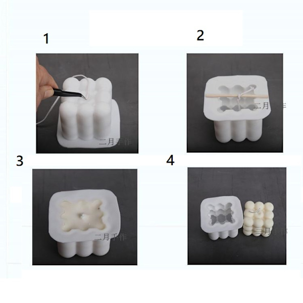 ljusform ljusformar DIY silikonform stearinljus 3D Rubiks kub