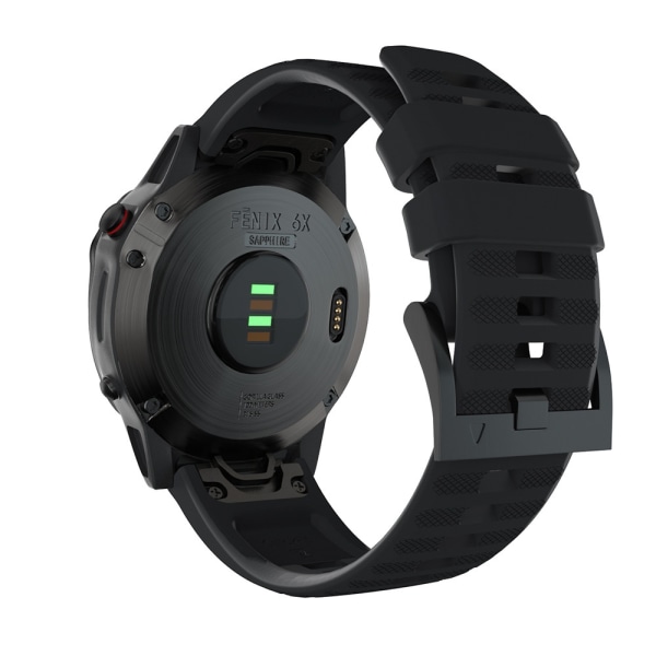 armbånd silikone Garmin 26mm Fenix ​​6x 26 mm sort