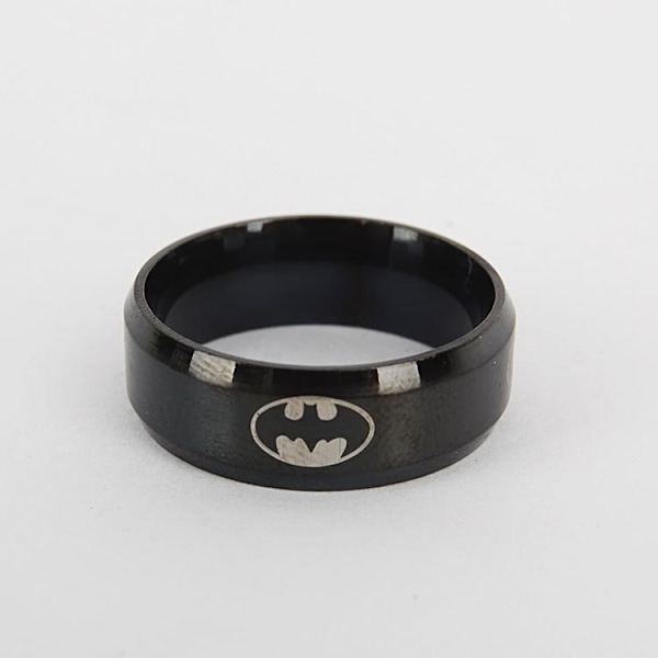 Batman-symbol Ring i rustfritt stål for menn - Dark Knight-inspirert 8mm gull nr 10