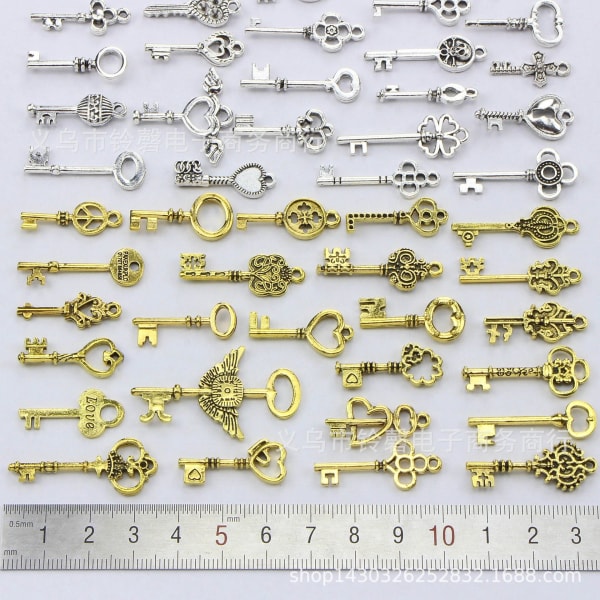 charms smykker øredobber DIY pakke 50 stk som på bildet