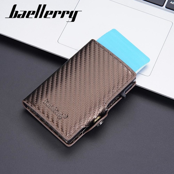 Baellerry Kulfiber RFID-blokerende Minimalistisk Herrepengepung me sort