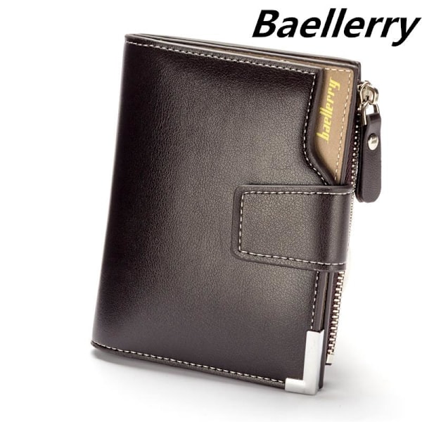 Baellerry modedesigner läderplånbok RFID SAFE Card Blocking ID-s Svart