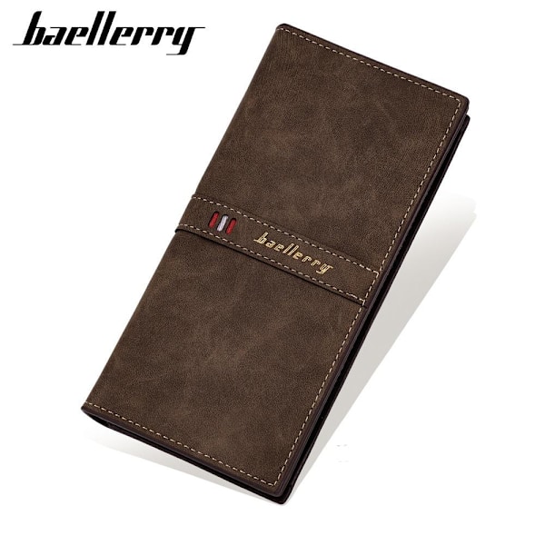 Baellerry Long Wallet Business Slim RFID-korthållare för män med svart