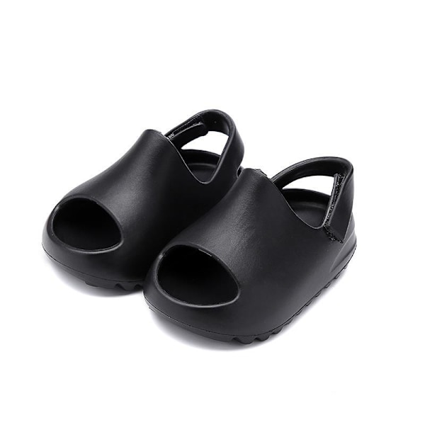 myke tøfler slides sandaler sko tøfler barn tøfler svart 140 (innvendig lengde 12,5-13 cm)