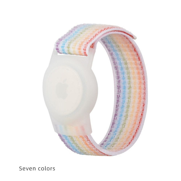 airtag armband nylon lapsille vaaleankeltainen 220mm
