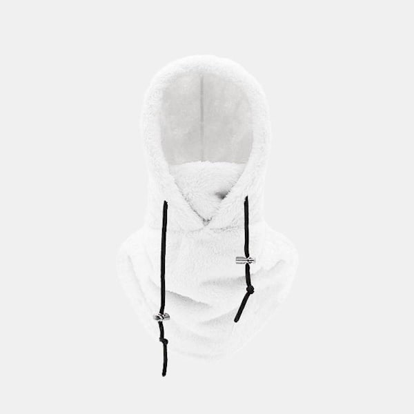 Vintercykling varm mask skidhatt arctic fleece huva vindtät kall vit