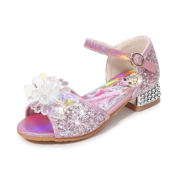 prinsesse elsa sko børn fest sko pige sølv farvet 19,5 cm / størrelse 31