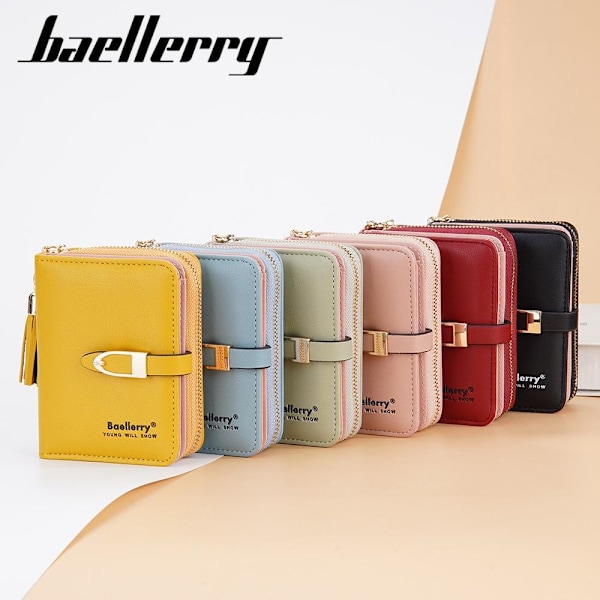 Baellerry kort lommebok for kvinner i koreansk stil Piano Myntveske gul