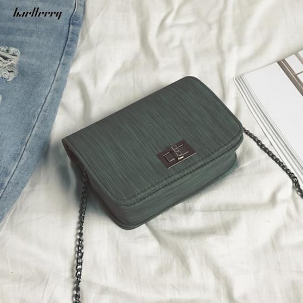 Läderväska Axelremsväska Crossbody-påse Rosa
