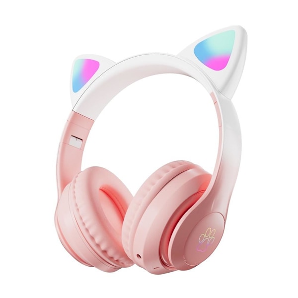 cat ears headset trådløs cat bluetooth hovedtelefoner Vihreä