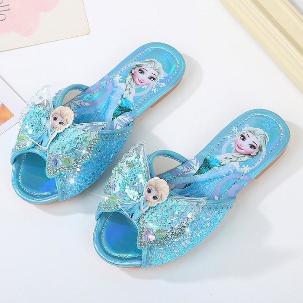 prinsessa elsa skor barn festskor flicka blå 22cm / size35