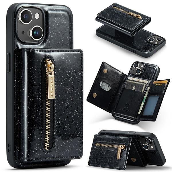 (Til iPhone 15 Pro) DG.MING M3-seriens glitrende telefoncover: M sort