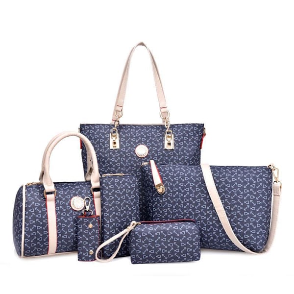 Lyxiga kvinnor axelväska PU läder Tote handväska Crossbody väsko Kaffe
