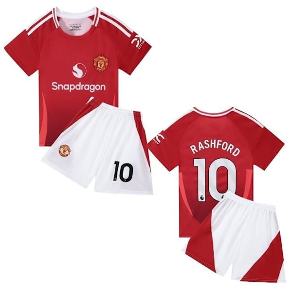 Manchester United Rashford #10 Hjemmedrakt Barn Voksen Fotballtrøye #24 (140 cm)