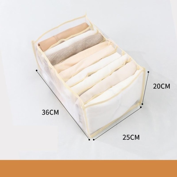 Oppbevaringsboks garderobeboks oppbevaringsboks med rom sammenleggbart vaskerom 2stk/beige-3