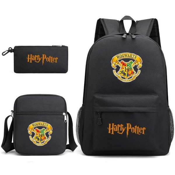 harry potter ryggsekk barn pennal skulderveske pakke (3 stk) svart