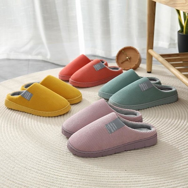fluff tofflor varma tofflor innetofflor orange röd 40-41 (insida 26cm)