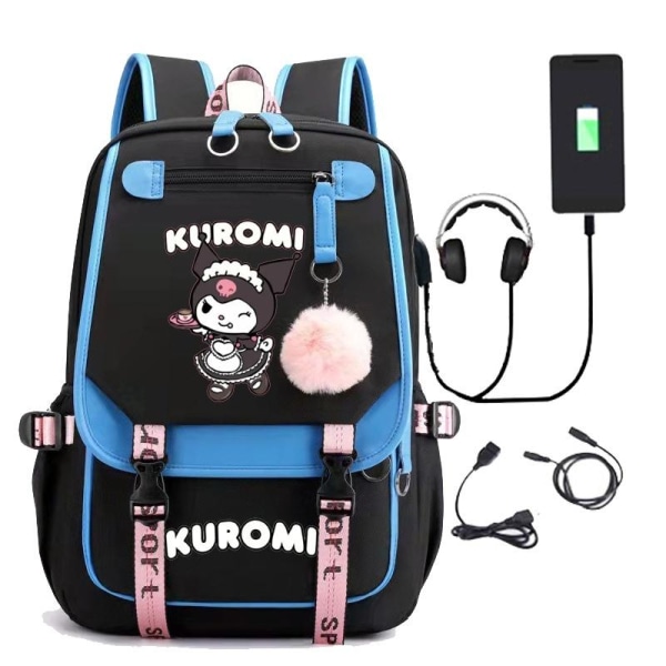 Kuromi rygsæk børne rygsække rygsæk 1 stk blå 2