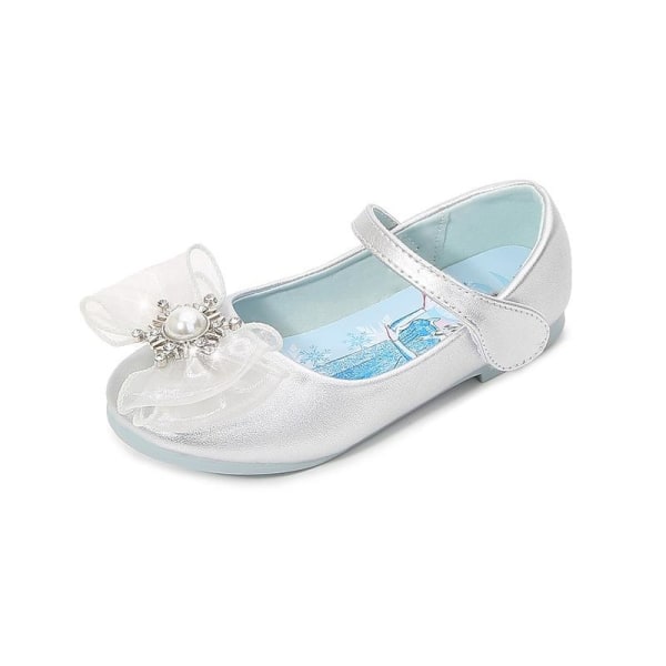 prinsessesko elsa sko børnefestsko sølvfarvede 15,5 cm / størrelse 24