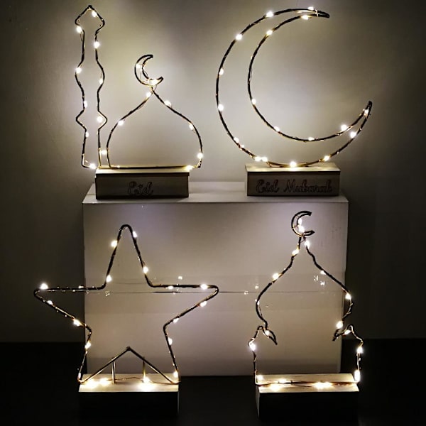 ramadan dekoration mubarak kareem lykta led lights JM00318