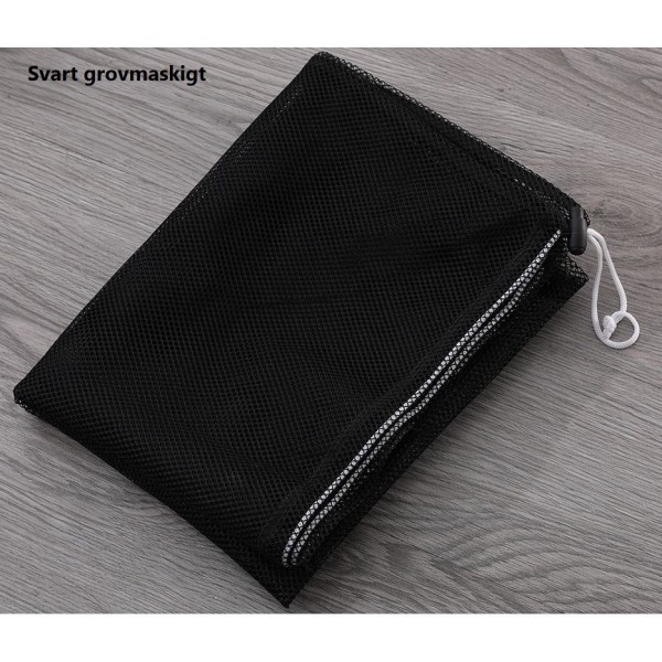Veske stor vaskepose nettpose klespose 60x90cm hvit sort 2stk 2 stk/sort 2