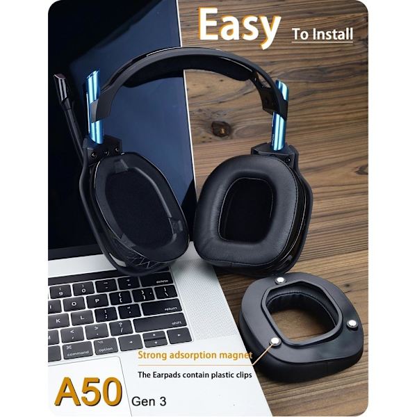 korvatyynyt tai päätyyny Logitech astro A50 Gen3:lle jäähdytysgeeli