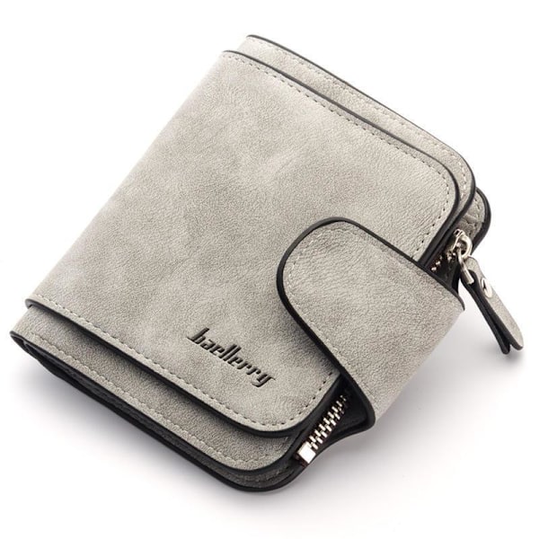 Baellerry Kvinder Mode Hasp Kort Pung PU Læder Lynlås Mand lyseblå 9,5 cm * 1,8 cm * 11,5 cm