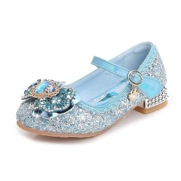 elsa prinsessa kengät lapsi tyttö paljeteilla sininen 17,5 cm / koko 27