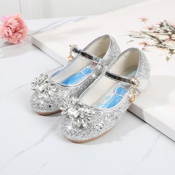 prinsessesko elsa sko børnefestsko blå 20,5 cm / størrelse 34