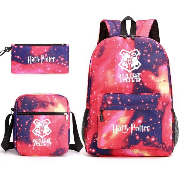harry potter ryggsäck barn pennskrin axelväska pack (3st) stjärna röd 2