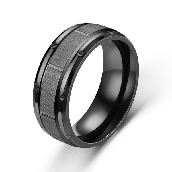 Titanium Steel Batch Flower Ring - dominera din stil med denna u 8mm silver nr 9
