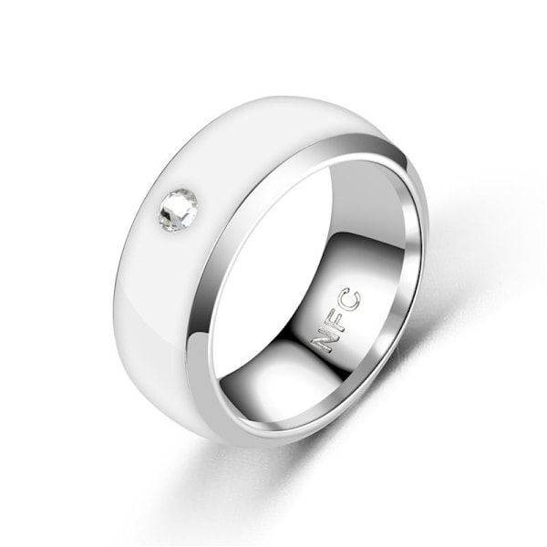 NFC Mobiltelefonring - Stilig Smart Tag-beskyttelse og bekvemmelighet hvit nfc nr. 8