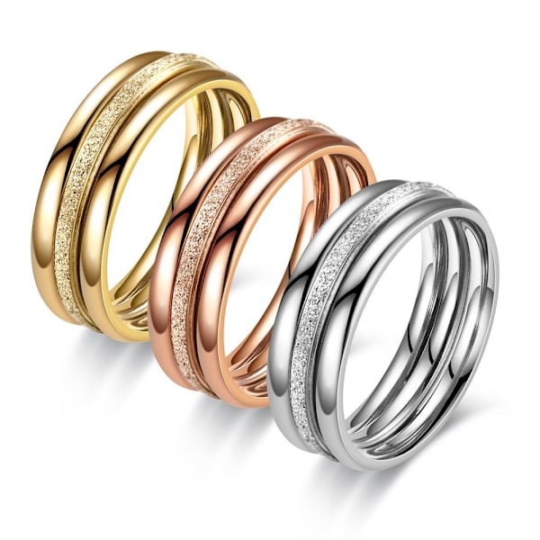 Three Lives Three Worlds klassisk parring i frostad finish rosa guld sansheng nr 9