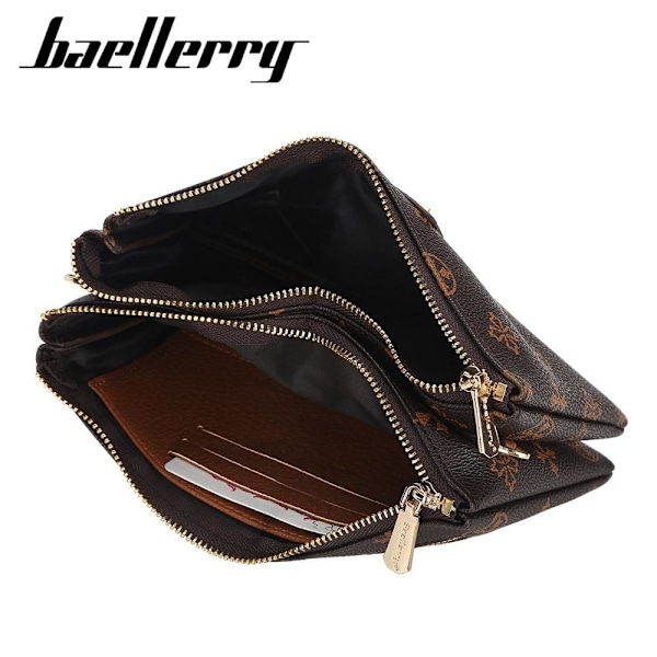 Vintage blomstermønster Crossbody-taske med dobbelt lynlås og håndtag s5583 grå