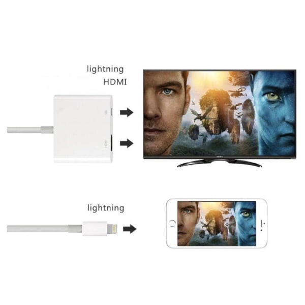 Lightning-HDMI-sovitin, 1080P, iPhone ja iPad