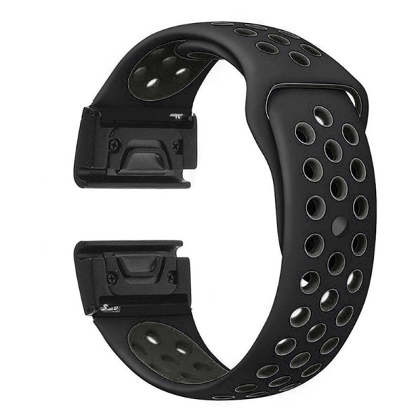 armbånd silikone Garmin fenix 7/6/5 fenix 7s/6s/5s 22 mm sort (fenix7/6/5)