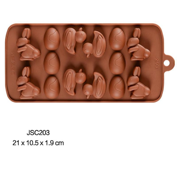 Silikon choklad mögel 24Shapes choklad bakning verktyg non-stick Brun JSC473