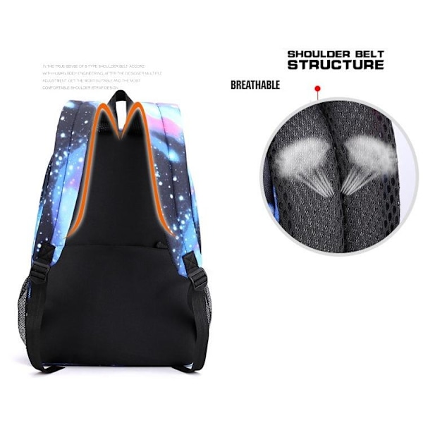 Sonic ryggsäck pennfodral axelremsväskor pack (3st) blixt svart 2